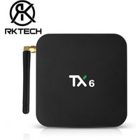 RK New Android TV Box Allwinner H6 4GB RAM 32GB ROM AC 2x2 WIFI BT5.0 Android 9 TV Box TX6 Support 6K