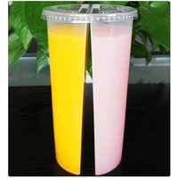 24oz Disposable Half And Half Share Cup 700ml PP Plastic Drink Cup