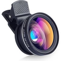 Camera Lens Pro : Macro Lens & Wide Angle Lens Kit with LED Light, Clip-On Cell Phone Camera Lenses for iPhone