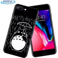 Wholesale popular Japan anime Black Silicone Phone case for iPhone 6 7 8plus XS X XR Se back cover