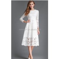 Autumn Spring Long Sleeve Casual Lace Dress