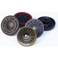 Custom Made Brand Name Logo Jeans Metal Button And Rivet For Denim Jacket Shirts Coat And Shoes