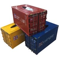 Square Metal Shipping Container Tissue Box Cover