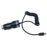 OEM Metal 3.1A Fast USB Car Phone Charger 2 Ports LED Car Charger With Micro Charging Cable