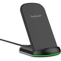 Yootech wireless charging stand 7.5W compatible iphone, 10W compatible fast charge Samsung,5W for all Qi-enabled phones