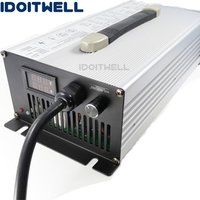 Customized 1500W current 3 stages adjustable charger 12V 60A/55A/50A 24V 45A/40A/30A High Power Battery Charger with LED display