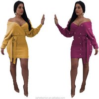 Backless Off Shoulder Bodycon Sweater Dress