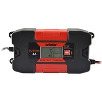 Suoer Fully Auto Digital Battery Charger 12V 4A automatic CE Solar Portable Car Battery Charger