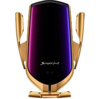 R1 Infrared Sensor Automatic Clamping Cell Phone Super Charger 10W Fast Charging Magnetic Car Holder Qi Wireless Car Charger