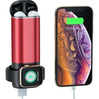 2019 portable charger qi Wireless Charging For Apple Watch Power bank Wireless Charger 5200mah 3 in 1 headphone qi fast charging