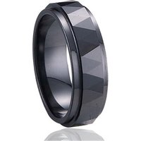Men Women Black Ceramic Wedding Ring Classic High Polished Band