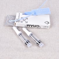 Newest vape cartridges 9 flavor Off - White cartridge fit thick oil ceramic coil tip with glass tube logo print box packaging