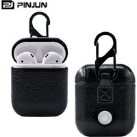 PU protective wireless earphone box shell pc leather bag earphone case cover for airpods accessories case