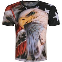 2018 American Flag 3D Sublimation Print T Shirt