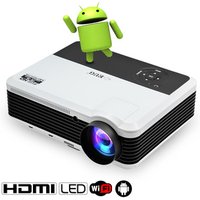 2018 Hot sale 3900 lumens Full HD Android wifi wireless LCD LED video projector, support 720P 1080P
