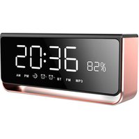 smart alarm clock Blue tooth speaker with mirror surface and HD display times