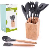 Cooking Tools Best Selling Products 2019 In USA Silicone Accessories 9pcs Kitchen Utensils Set With Holder