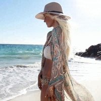 Chiffon Beach Shawl Kimono Long Sleeves