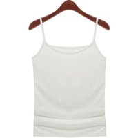 Spaghetti Strap Tank Top Round Neckline