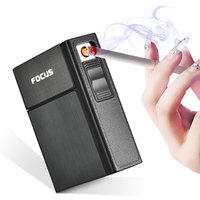 MLT189 Fashion Cigarette Case with Built-in USB Lighter Waterproof Cigarette Box Hold 20pcs Cigarettes Custom Cigarette Box