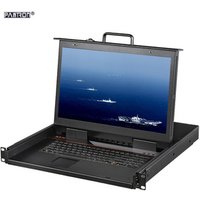 Single port 1U rackmount 17.3 inch LED KVM console