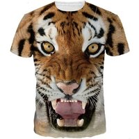 3D Printed Animal Tiger Tee Top