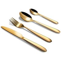 Copper Stainless Steel cutlery for buffet Gold Used Wedding Event Flatware Set