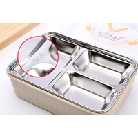 Wholesale Durable 2 & 3 Compartment Leak Proof Vacuum Stainless Steel Lunch Box With Printing Lid