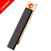 879 Creative Metal Long Slim Electronic Coil USB Rechargeable Lighter Wholesale custom lighter,mini thin usb charge lighter