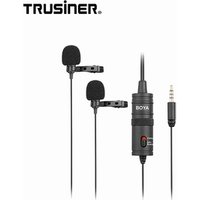 Hot selling BOYA BY-M1DM Dual Omni-directional Lavalier Mic