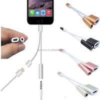 For IOS Audio Cable Adapter Earphone For Lighting to 3.5mm 2 in 1 Headphone Jack Aux Cable Converter For iPhone 7 8 plus X