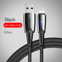 Cafele original high quality 120cm led charging cable for iphone smart power off data cable fast charging