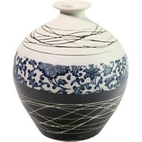 Blue Porcelain Ceramic Flower Vase