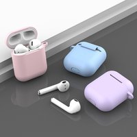 Airpod 2 Silicone Skin Cases Cover Air pods Case 2 Protective Cover Skin with Lockable Carabiner