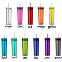 Acrylic Straight Tumbler Lid & Straw