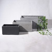FS03 Wide size garden outdoors flowerpot fiberglass rectangular planter