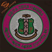 AKA Sorority Rhinestone Iron On Applique