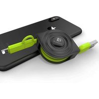 Free Shipping 2 in 1 Phone Cable FLOVEME Retractable USB Charger Data Cord Mobile Phone Cable