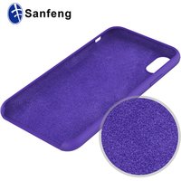 Mobile Phone Cases For iPhone X XS Matt Liquid Silicone Case Cover Without Logo Hole