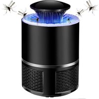 Mosquito Trap Electric Bug Zapper Indoor with 360 Degrees LED Strong Fan Suction Mosquito Lamp USB Power (Black)