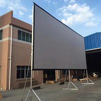 400 inch portable outdoor foldable fast fold projector screen with front and rear fabric