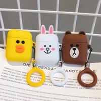 2019 Newest Design Silicone Protective Air Pods Case Cover Cute Cartoon Airpods Bluetooth For Earphone