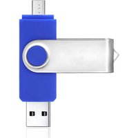 Toptai OTG Swivel USB Flash Drive 64GB 2 in 1 USB Memory Stick Micro Port & USB 2.0 Pen Drive for Android/PC/Tablet/Mac
