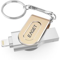 Eaget USB Flash Drive 64/128GB Lightning USB 3.0 MFI Pen drive Metal Pendrive USB Stick Flash Drive for iPhone iPad