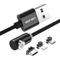 USLION Magnetic Cable Elbow for Micro 90 Degree USB Charger Cable for Android