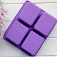 4 Cavity 155g Handmade Rectangle silicone soap mold for homemade