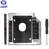Aluminum New Universal SATA 12.7mm 2.5" Hard Disk Drive HDD Enclosure 2nd hdd caddy Case for Laptop DVD/CD-ROM Optibay