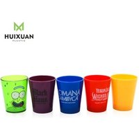High quality thick bottom 15ml 30ml clear small plastic glass shot cups shot glass wine glass cup