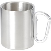 220ml 310ml Portable Hiking Coffee Outdoor Tumbler Cups Stainless Steel Mug with Climbing Carabiner Hook Handgrip