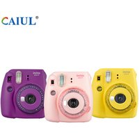 Fujifilm Instax Camera Mini 9 Instant Film Camera ( Pink / Purple / Yellow With Clear Accents )